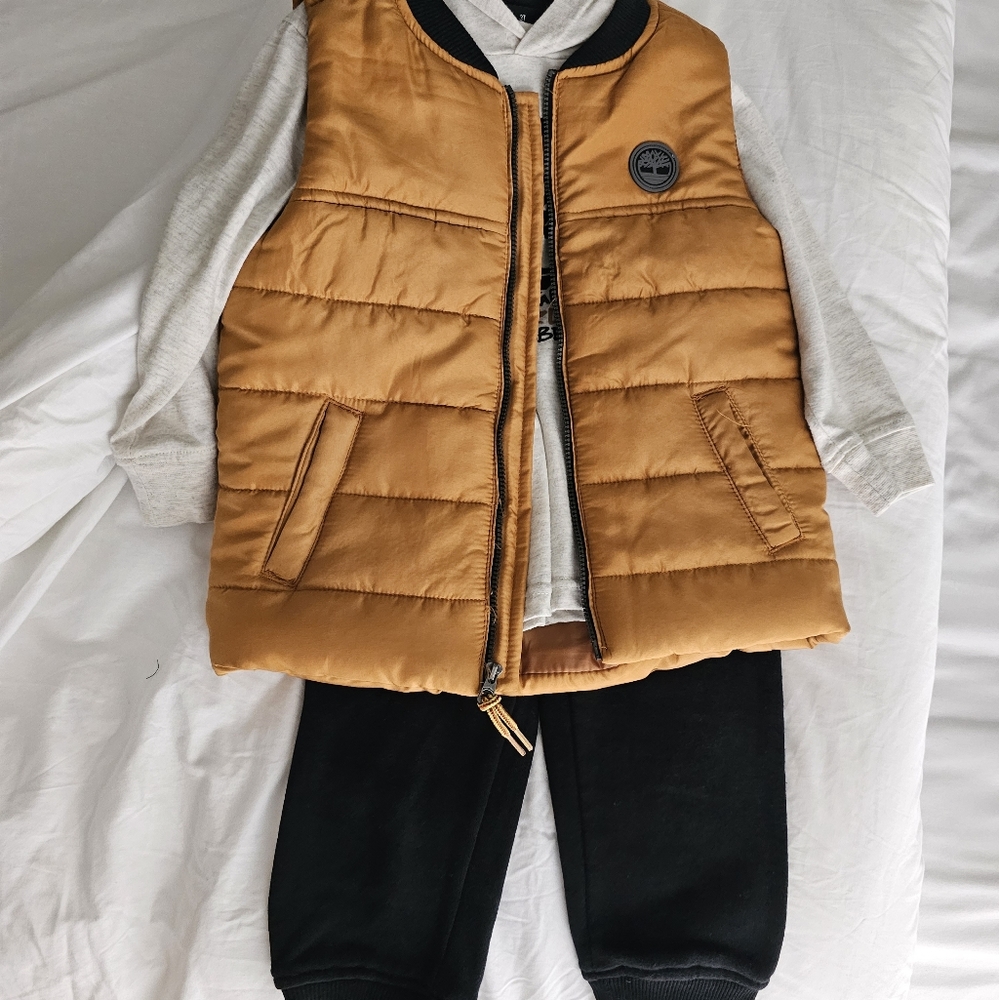 Timberland Toddler Puffer Vest Set
